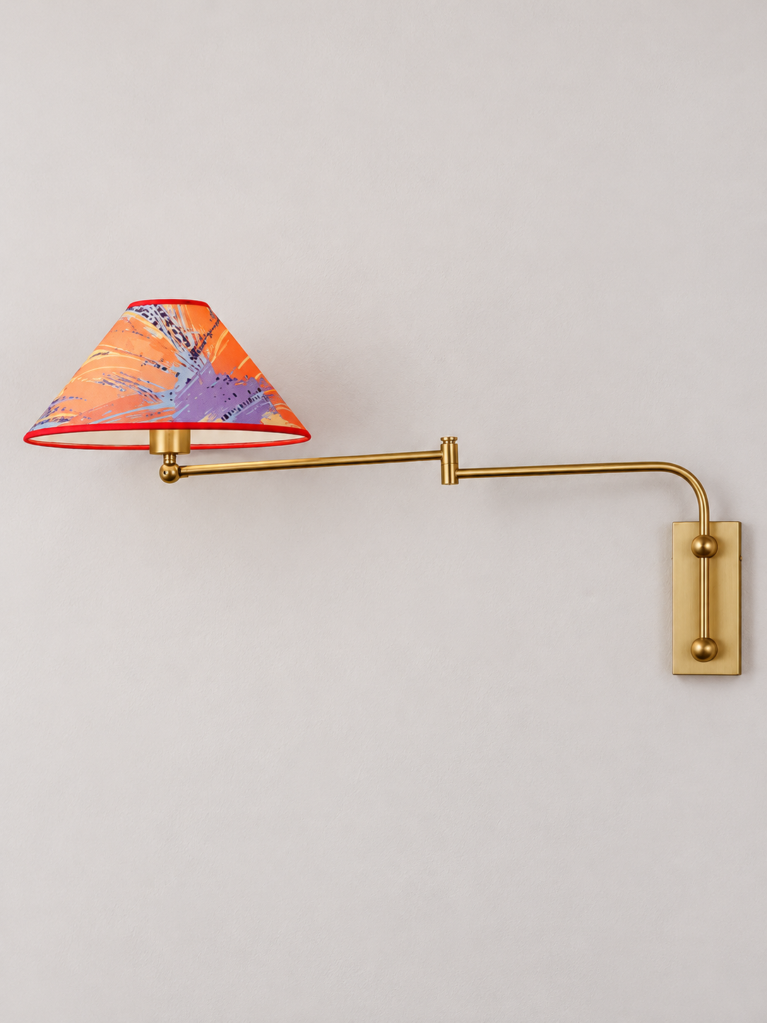 Purple Leaf / Hardwired swing-arm wall lamp