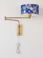 Plug-in / Shade in Order Note swing-arm wall lamp; Starry shade shown as example only, specify shade in order note