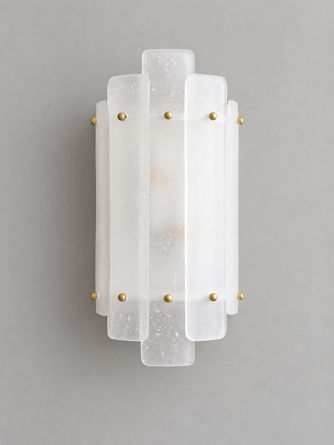 White and translucent glass panels in daylight