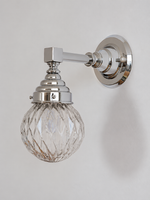 A - Diamond Globe, Chrome, Clear wall light