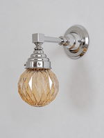 A - Diamond Globe, Chrome, Champagne wall light