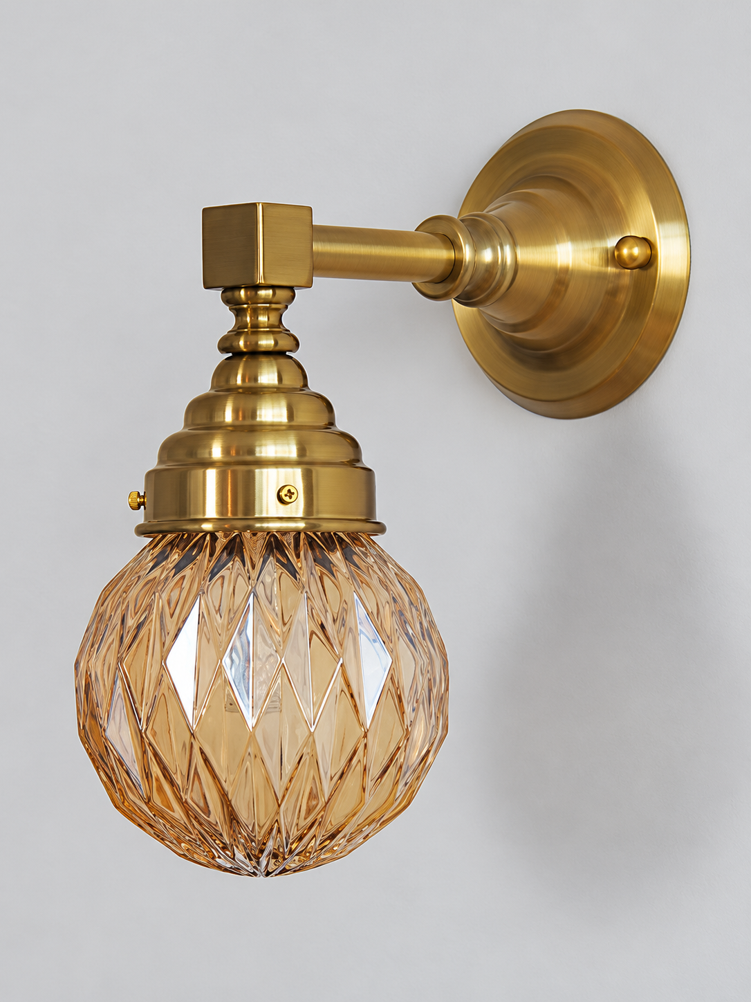 A - Diamond Globe, Copper-Tone, Champagne wall light
