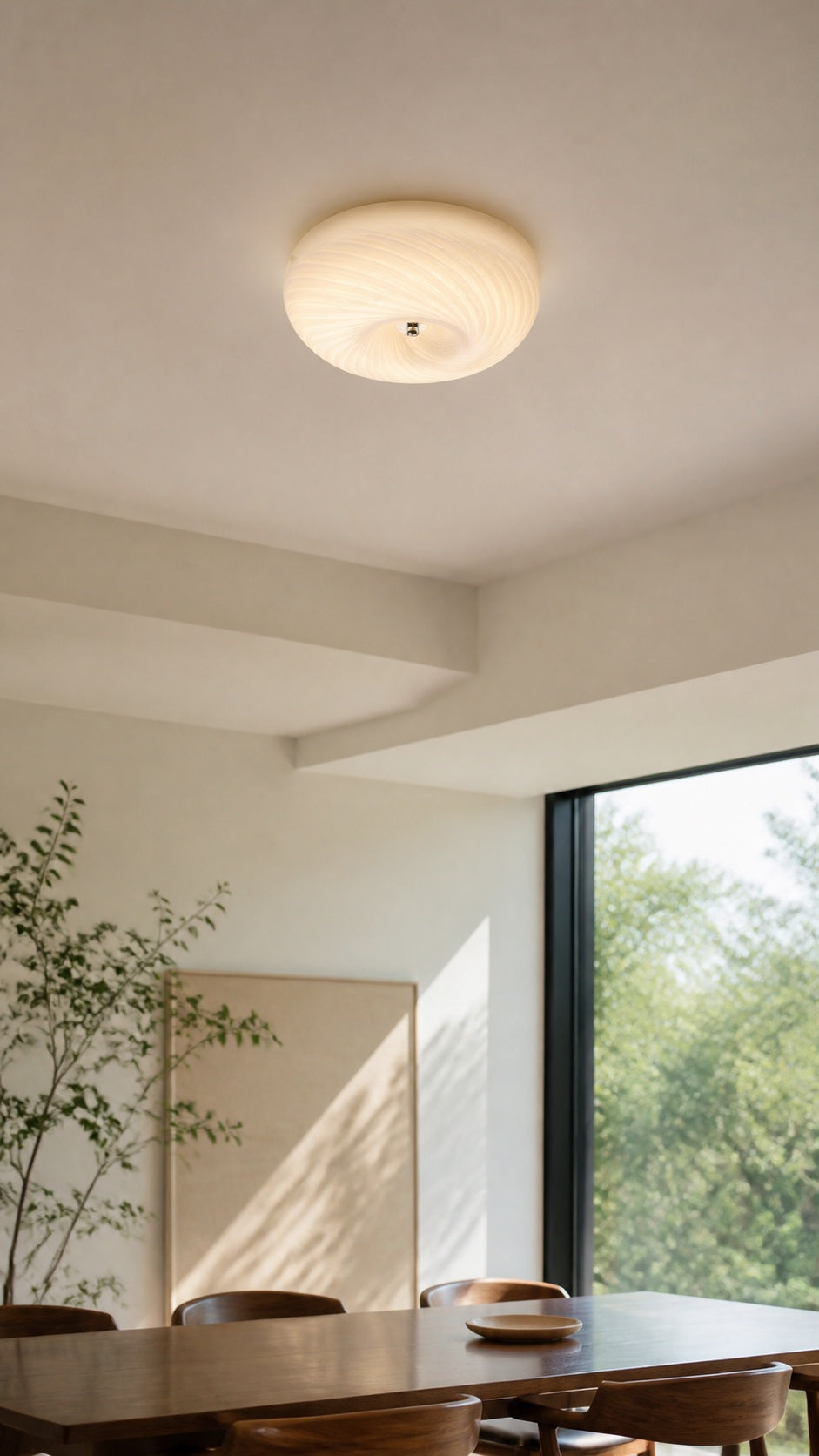 Serein Spiral Ceiling Light flush-mount side profile
