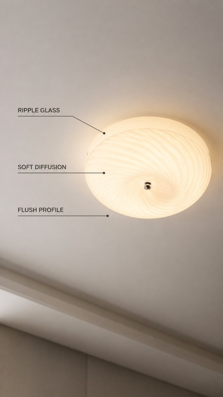 Serein Spiral Ceiling Light material features