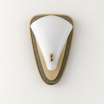 Clean product view of Luma Arc copper-tone and white LED wall sconce