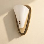 Alternate angle of Luma Arc iron and acrylic wall light
