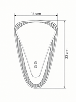 Luma Arc wall sconce dimensions: 14 cm overall width and 23 cm overall height