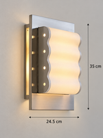 Wave Frame Paper Wall Sconce dimensions: 35 cm high and 24.5 cm wide