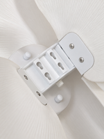 Ceramic Drift white iron frame and petal mounting detail
