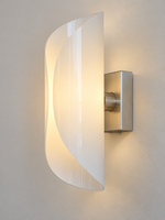 Opal Fold overlapping white glass shade detail