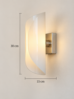 Opal Fold wall sconce dimensions in centimeters