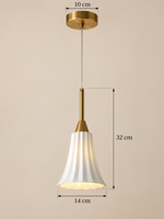 Mini pendant dimensions: 14 cm shade diameter, 32 cm body height and 10 cm canopy diameter