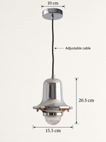 Pendant dimensions: body height 20.5 cm, diameter 15.5 cm, canopy diameter 10 cm