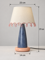 Loop Trim Colorblock Table Lamp dimensions: 37 cm high, 23 cm shade diameter and 14 cm base diameter