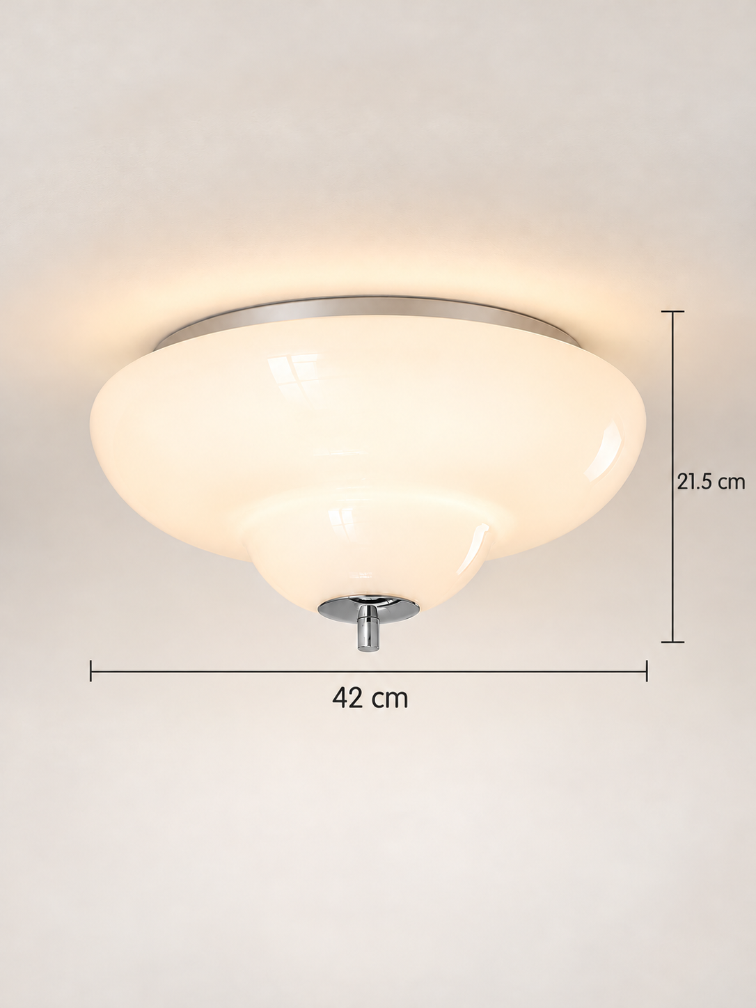 MX4797 ceiling light dimensions:42 cm diameter and21.5 cm height