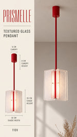 Prismelle Pendant verified dimensions and 110V