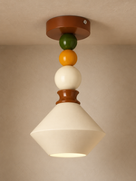 Product — Surface Mount | Green, Yellow & Cream | D18 × H32 cm