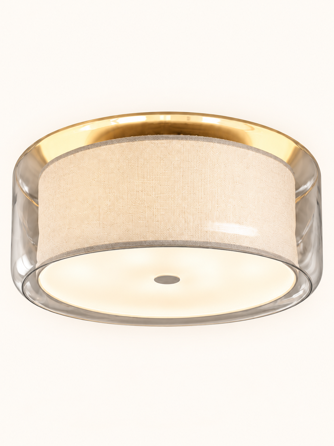 Mercer Ceiling Light, Linen Shade