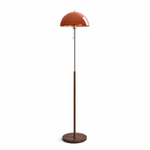 Walnut & Amber Color Floor Lamp