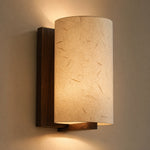 Xuan paper, solid wood and natural fiber material details